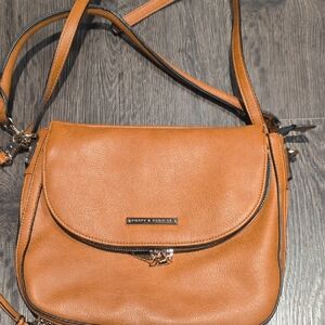 Poppy & Peonies Caramel Crossbody Bag